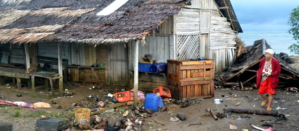 Le passage devastateur d'un tsunami en Indonésie - Sputnik Afrique
