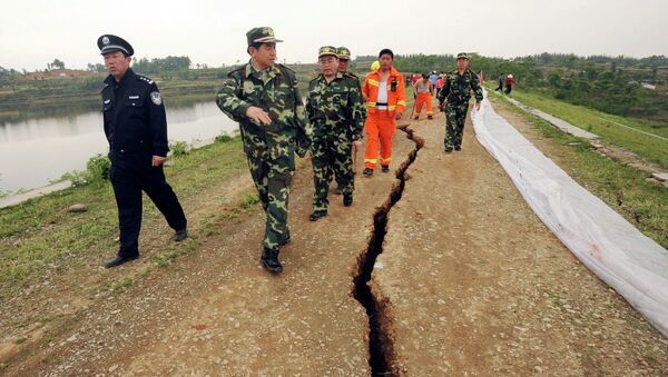 Un barrage dans la province de Sichuan après le séisme de 2008 (archive photo) - Sputnik Afrique