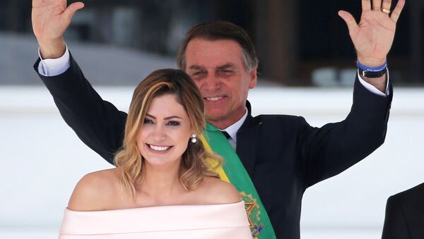 Michelle et Jair Bolsonaro à l'investiture - Sputnik Afrique