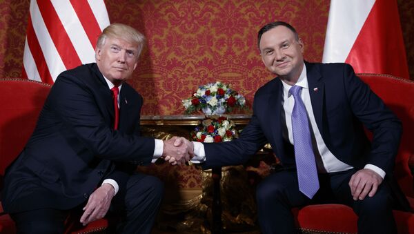 Donald Trump et Andrzej Duda - Sputnik Afrique