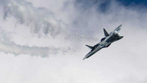 El caza ruso de quinta generación Su-57 - Sputnik Afrique