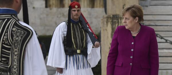 Angela Merkel lors de sa visite officielle en Grèce - Sputnik Afrique