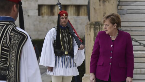 Angela Merkel lors de sa visite officielle en Grèce - Sputnik Afrique