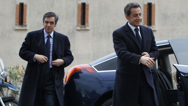 France's President Nicolas Sarkozy, right, and Prime Minister Francois Fillon - Sputnik Afrique
