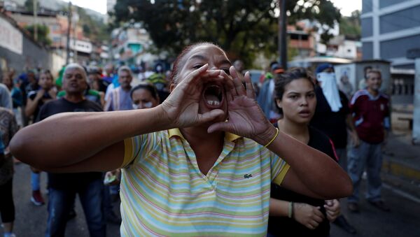 Protestations à Caracas, Venezuela - Sputnik Afrique