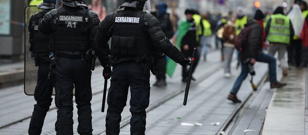 Un rassemblement de Gilets jaunes à Strasbourg, le 12 janvier 2019 - Sputnik Afrique