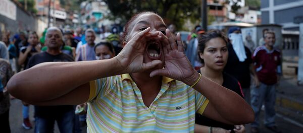 Protestations à Caracas, Venezuela - Sputnik Afrique