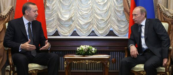 Recep Tayyip Erdogan et Vladimir Poutine Recep Tayyip Erdogan et Vladimir Poutine - Sputnik Afrique