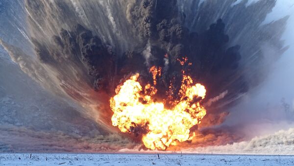explosion contrôlée sur le réservoir de Boureïa, en Sibérie - Sputnik Afrique