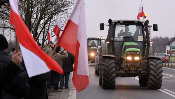 Protestations des fermiers polonais - Sputnik Afrique