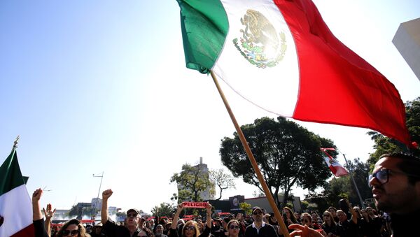 Manifestants contre la pénurie de l'essence, Guadalajara, Mexique - Sputnik Afrique