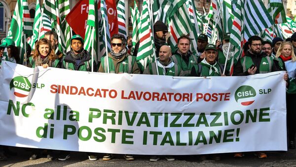 La manifestation des syndicats à Rome - Sputnik Afrique