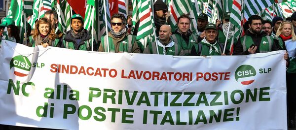La manifestation des syndicats à Rome - Sputnik Afrique