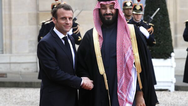 Emmanuel Macron et Mohammed bin Salman, 10 avril 2018 à Paris - Sputnik Afrique