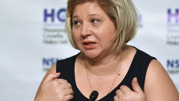 Viktoria Skripal, niece of Sergei Skripal, speaks during a news conference in Moscow, Russia, Thursday, Sept. 6, 2018 - Sputnik Afrique
