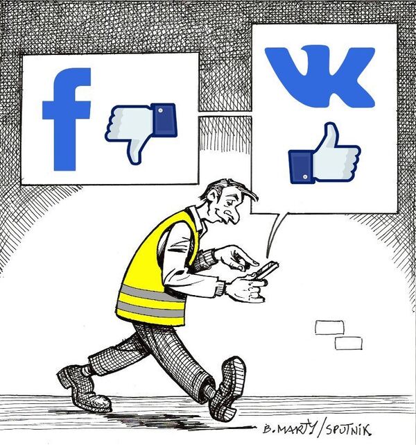 Des Gilets jaunes quittent Facebook pour rejoindre VKontakte - Sputnik Afrique