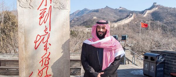Saudi Arabia's Crown Prince Mohammed bin Salman poses for camera during his visit to Great Wall of China in Beijing, China February 21, 2019 - Sputnik Afrique