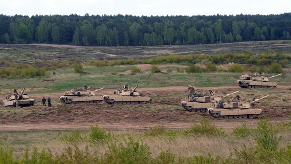 US troops with Abrams tanks. Poland (File) - Sputnik Afrique