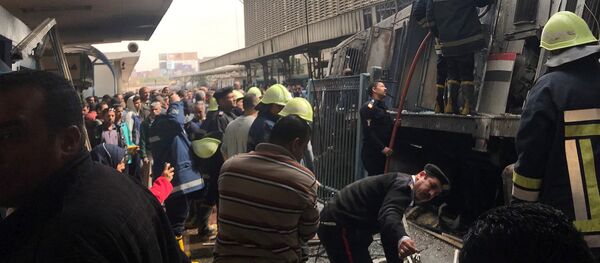 Déraillement d'un train à la Gare de Ramses en Egypte - Sputnik Afrique