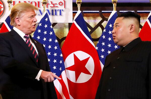 L’accueil de Donald Trump et de Kim Jong-un à Hanoï - Sputnik Afrique