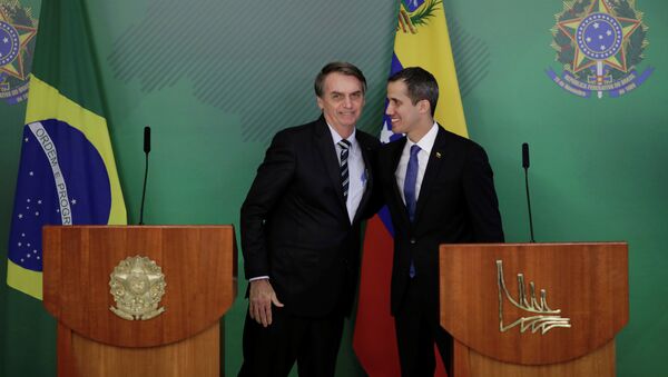 Juan Guaido et Jair Bolsonaro à Brasilia - Sputnik Afrique