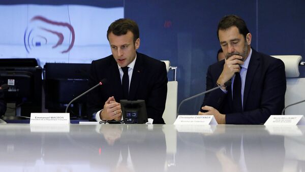 Emmanuel Macron et Christophe Castaner - Sputnik Afrique