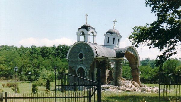 Une église détruite, Kosovo - Sputnik Afrique