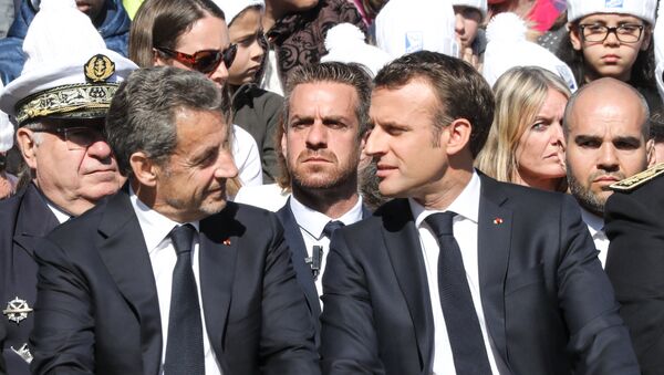 Emmanuel Macron et Nicolas Sarkozy - Sputnik Afrique