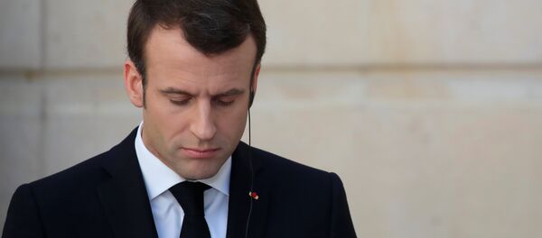 Emmanuel Macron à une conférence de presse - Sputnik Afrique