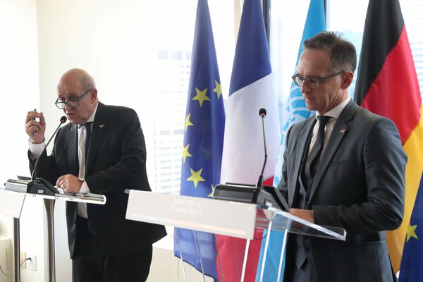 Jean-Yves Le Drian et Heiko Maas à New York Jean-Yves Le Drian et Heiko Maas à New York - Sputnik Afrique