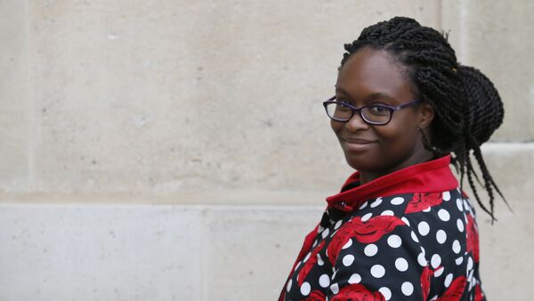 French President Emmanuel Macron's communications advisor Sibeth Ndiaye is pictured at the Elysee Palace in Paris, France, Thursday, May 18, 2017. - Sputnik Afrique