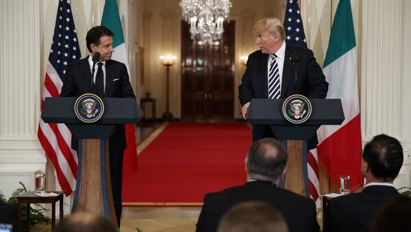 Donald Trump et Giuseppe Conte - Sputnik Afrique