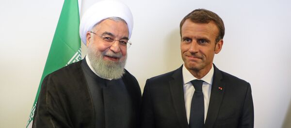 Hassan Rohani et Emmanuel Macron - Sputnik Afrique