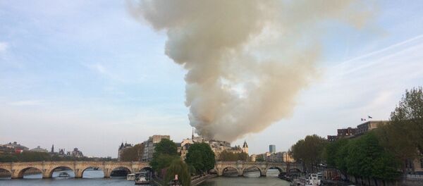 La cathédrale de Notre-Dame de Paris en proie aux flammes - Sputnik Afrique