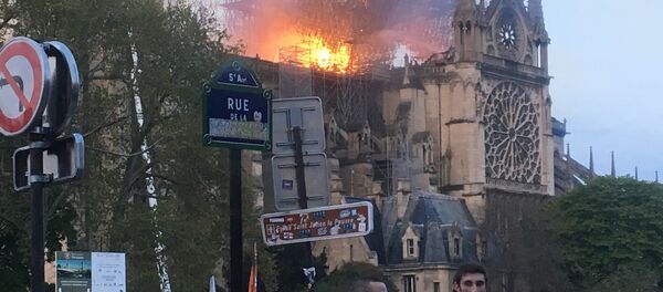 La cathédrale de Notre-Dame de Paris en proie aux flammes - Sputnik Afrique