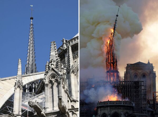 Notre-Dame de Paris avant et après l’incendie - Sputnik Afrique
