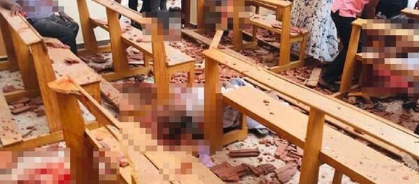 A view of St. Sebastian's Church damaged in blast in Negombo, north of Colombo, Sri Lanka - Sputnik Afrique
