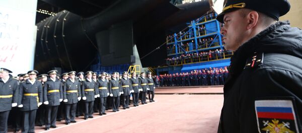 La cérémonie de mise à l’eau du sous-marin russe, le K-329 Belgorod - Sputnik Afrique