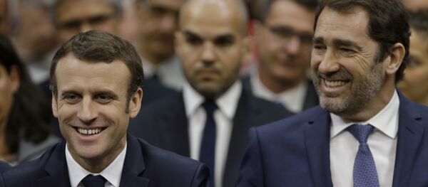 Emmanuel Macron et Christophe Castaner - Sputnik Afrique