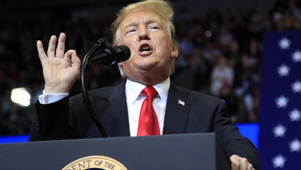In this March 28, 2019 file photo, President Donald Trump speaks at a campaign rally in Grand Rapids, Mich  - Sputnik Afrique