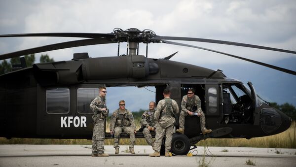 Soldats US, hélicoptère Black Hawk - Sputnik Afrique