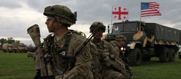 Des militares US lors des exercises américano-géorgiens Noble Partner 2015 - Sputnik Afrique