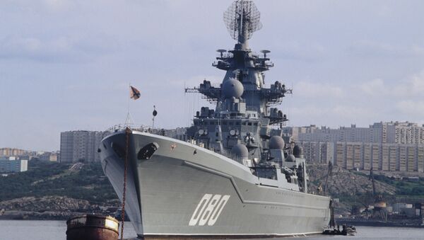 Le croiseur lance-missiles russe Amiral Nakhimov - Sputnik Afrique