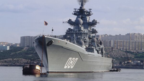 Le croiseur lance-missiles russe Amiral Nakhimov - Sputnik Afrique