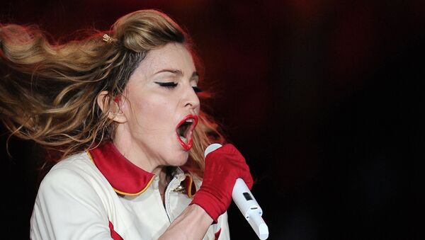 La cantante Madonna en un concierto en el complejo deportivo Olympiysky en Moscú, en 2012. (Archivo) - Sputnik Afrique
