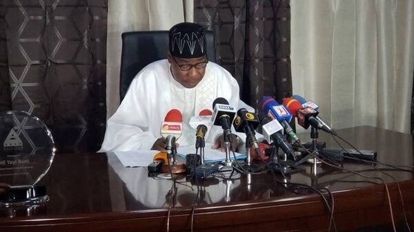Thomas Yayi Boni lors d'une conférence de presse à Cotonou Thomas Yayi Boni lors d'une conférence de presse à Cotonou - Sputnik Afrique