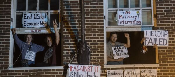 Militants pro-Maduro à Washington - Sputnik Afrique