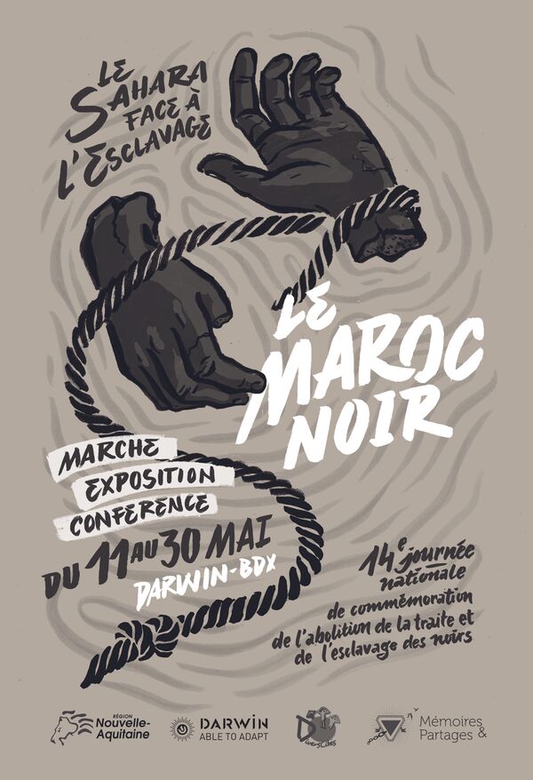 Affiche de la manifestation sur «le Sahara face à l’esclavage» pour le Maroc Affiche de la manifestation sur «le Sahara face à l’esclavage» pour le Maroc - Sputnik Afrique