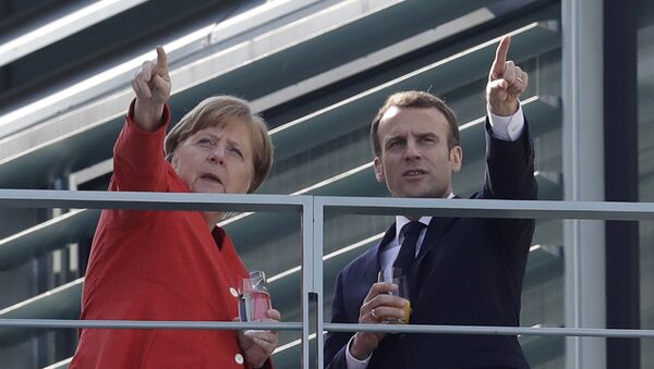 Angela Merkel et Emmanuel Macron - Sputnik Afrique