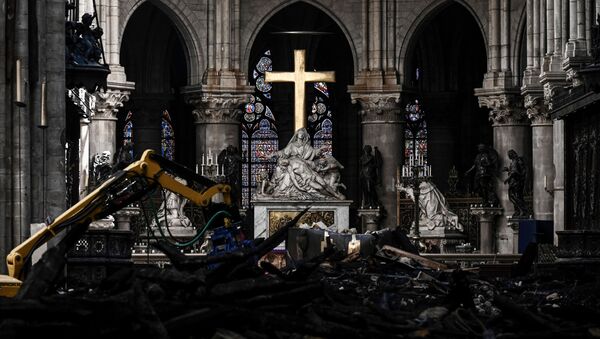 Travaux de restauration dans la cathédrale Notre-Dame de Paris - Sputnik Afrique